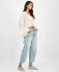 And Now This Women's High-Low Ruffle Top, Macy's Exclusive