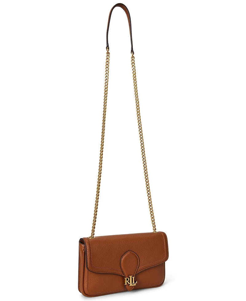 Lauren Ralph Bradley Small Pebbled Leather Crossbody Wallet