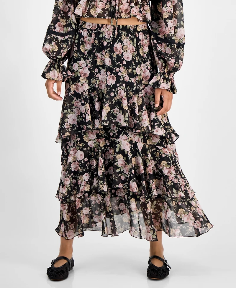And Now This Women's Tiered Ruffle Midi Skirt, Macy's Exclusive
