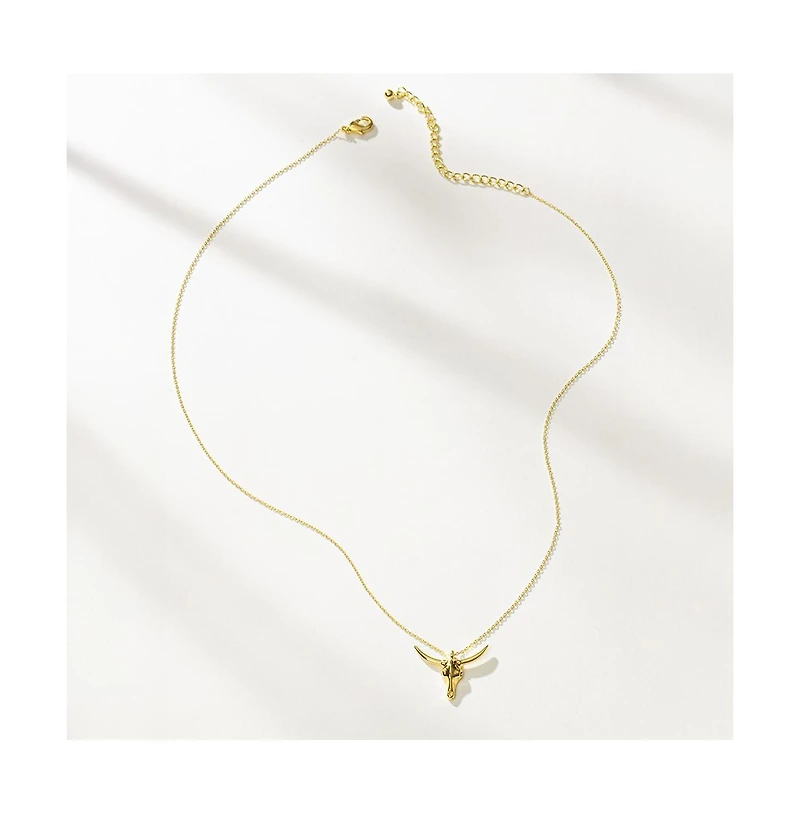 14K Gold-Plated Fighter Necklace, 20"-23"