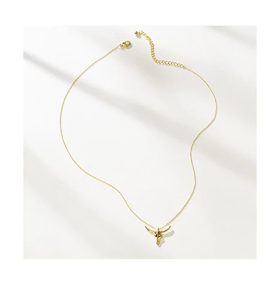 14K Gold-Plated Fighter Necklace, 20"-23"