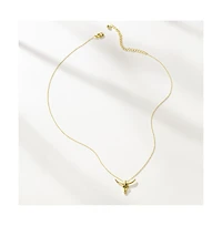 14K Gold-Plated Fighter Necklace, 20"-23"