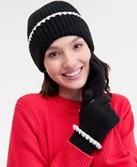 On 34th Ribbed Beanie & Gloves Boxed Set, Macy's Exclusive