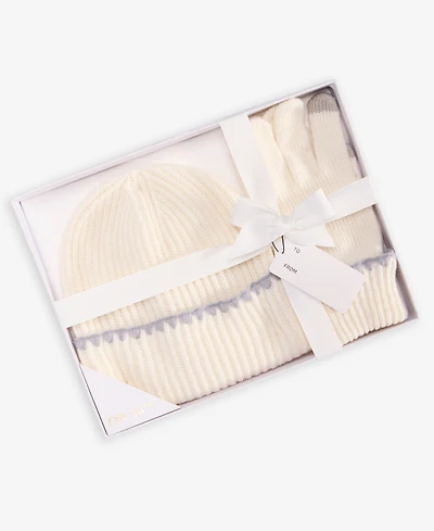 On 34th Ribbed Beanie & Gloves Boxed Set, Macy's Exclusive