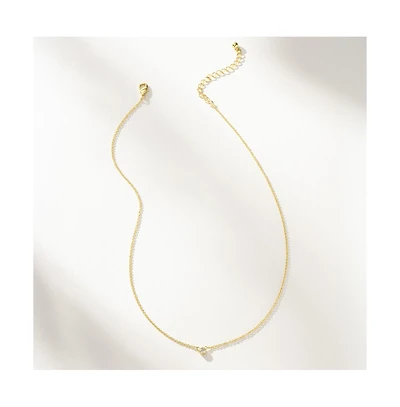14K Gold-Plated Pure Necklace, 14" + 2" extender