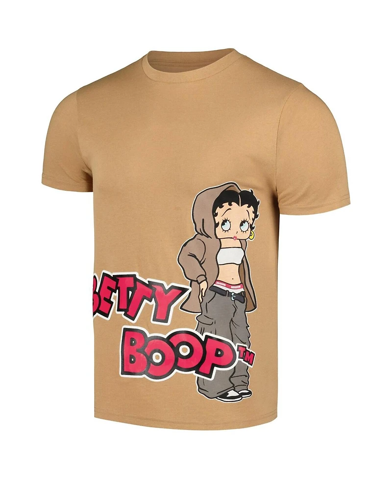 Reason Men's and Women's Tan Betty Boop Side Print T-Shirt