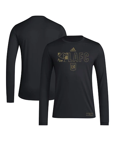 Adidas Men's Black Lafc 2024 Jersey Hook Aeroready Long Sleeve T-Shirt