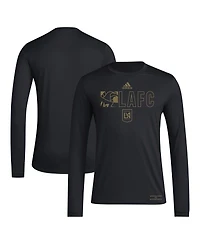 Adidas Men's Black Lafc 2024 Jersey Hook Aeroready Long Sleeve T-Shirt