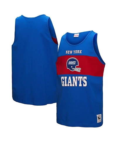 Mitchell & Ness Men's Royal New York Giants Retro Color Block Tank Top