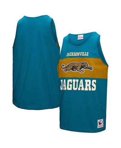 Mitchell & Ness Men's Teal Jacksonville Jaguars Retro Color Block Tank Top