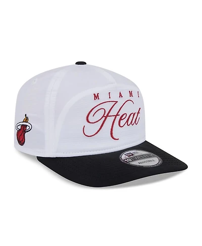 New Era Men's White/Black Miami Heat 2025 Nba Draft On-Stage Nylon 19TWENTY Adjustable Hat