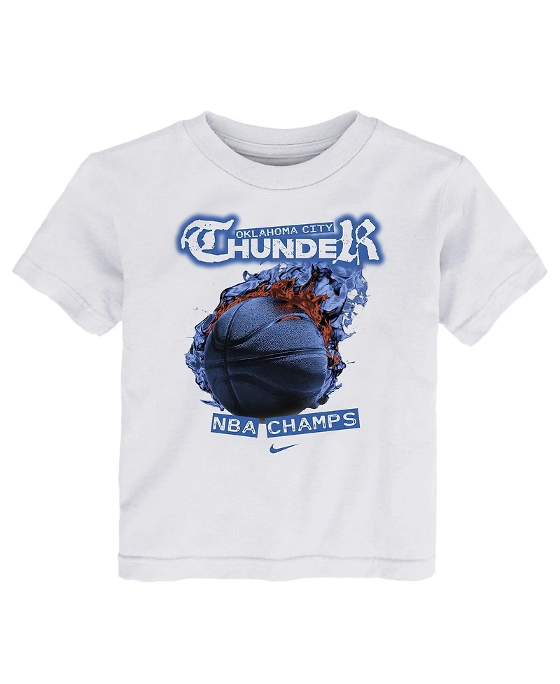 Nike Toddler White Oklahoma City Thunder 2025 Nba Finals Champions Parade Roster T-Shirt