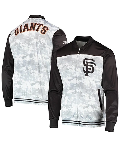 Stitches Men's Black San Francisco Giants Camo Full-Zip Jacket