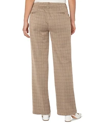 Liverpool Los Angeles Petite Kelsey Check Wide-Leg Pants
