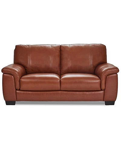 Cobbie Leather 69" Loveseat, Macy's Exclusive