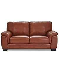 Cobbie Leather 69" Loveseat, Macy's Exclusive
