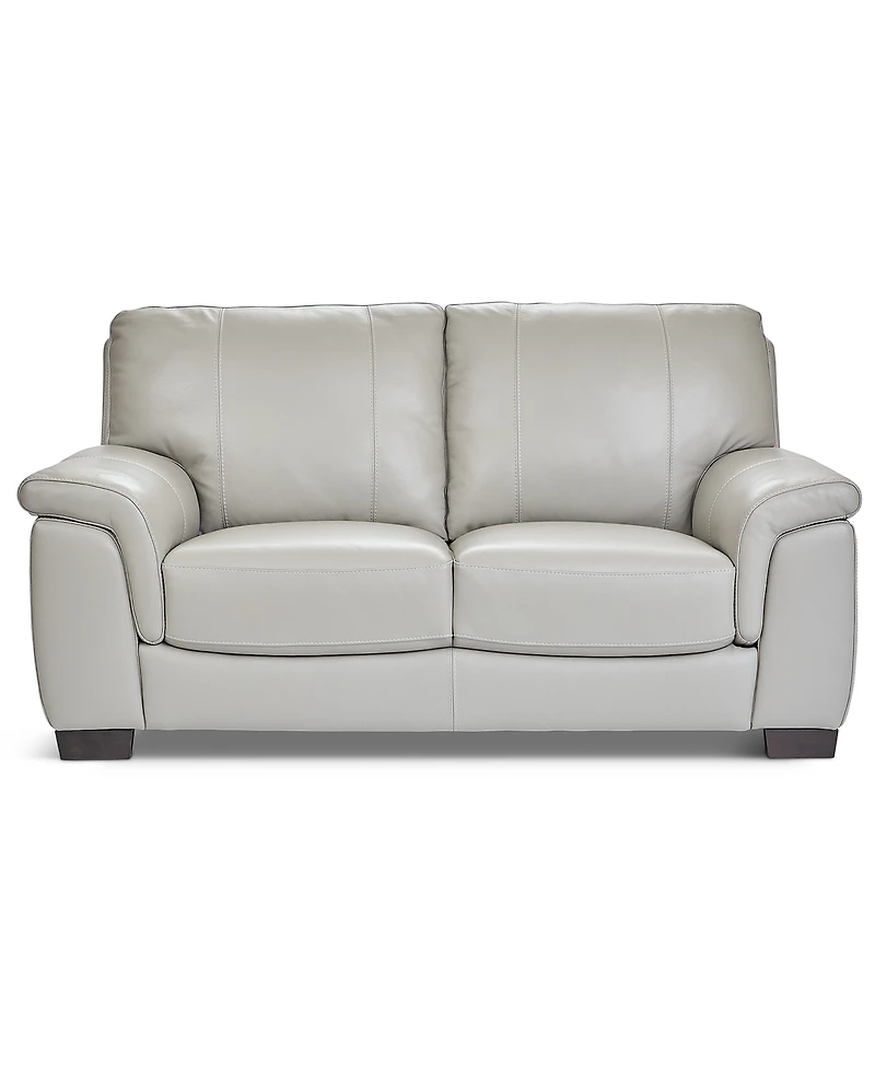 Cobbie Leather 69" Loveseat, Macy's Exclusive