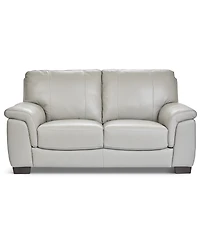 Cobbie Leather 69" Loveseat, Macy's Exclusive