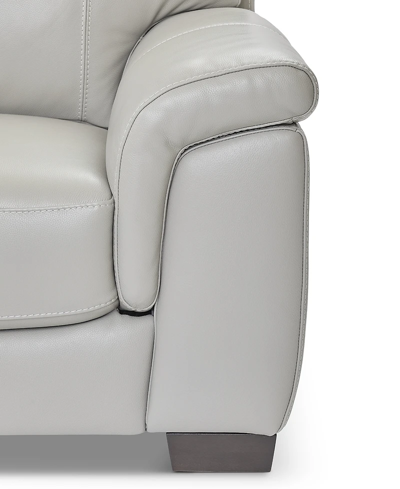 Cobbie Leather 69" Loveseat, Macy's Exclusive