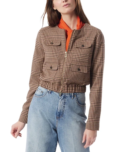 Dee Ocleppo Women's Lena Plaid Collarless Jacket