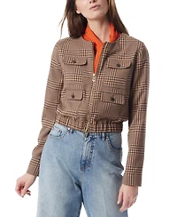 Dee Ocleppo Women's Lena Plaid Collarless Jacket