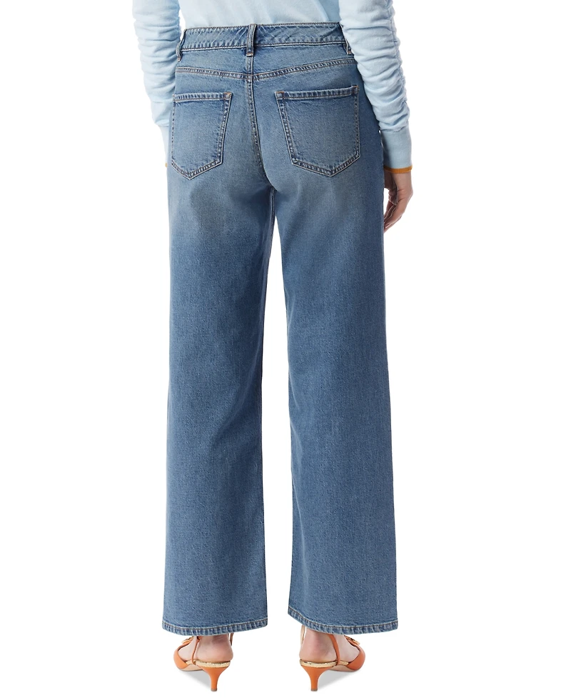 Dee Ocleppo Women's Astrid High-Rise Wide-Leg Jeans
