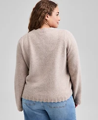 And Now This Trendy Plus Pointelle Knit Cardigan, Macy's Exclusive