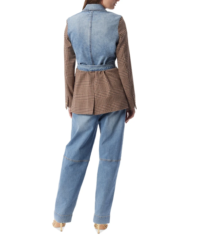 Dee Ocleppo Women's Everly Belted Combo Blazer - Lakeside Wash