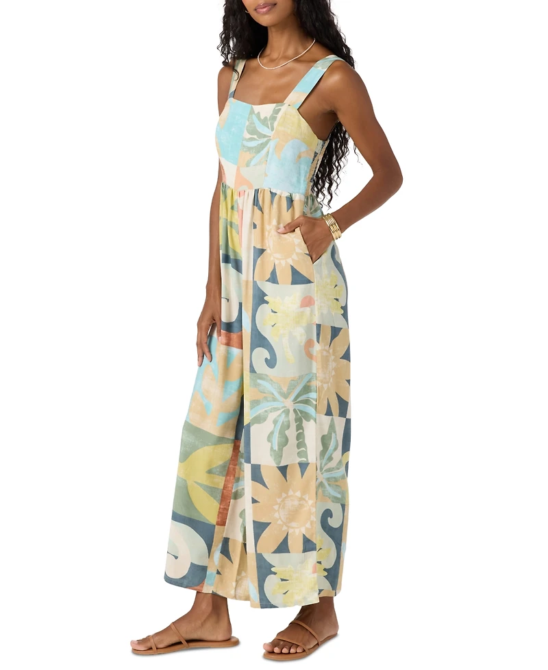 O'Neill Juniors' Metzli Square-Neck Sleeveless Jumpsuit