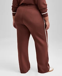 And Now This Trendy Plus High-Rise Whipstitch Scuba Pants, Macy's Exclusive