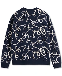 Scotch & Soda Men's Relaxed Fit Long Sleeve Ribbon Print Sweatshirt