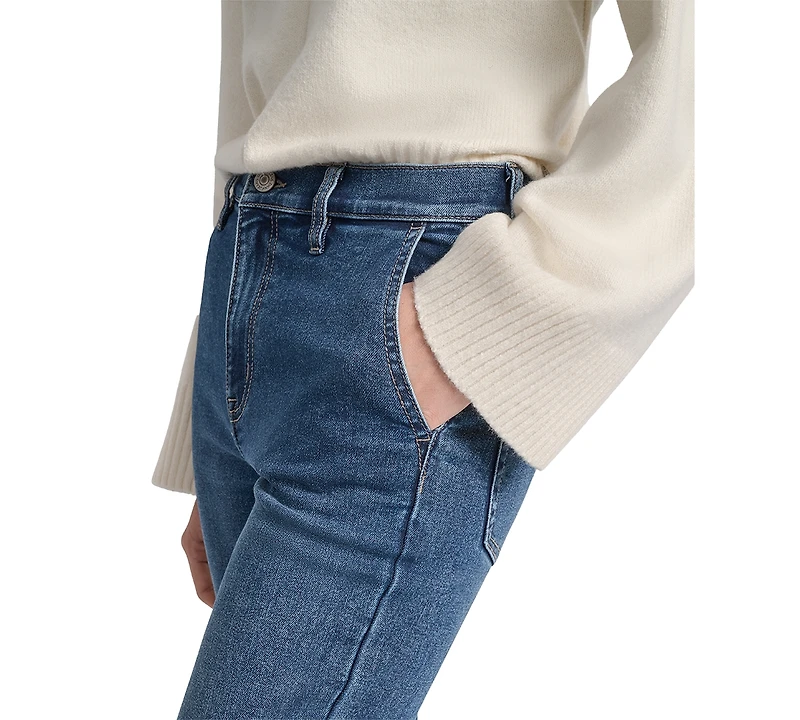 Dkny Jeans Petite High-Rise Flare-Leg