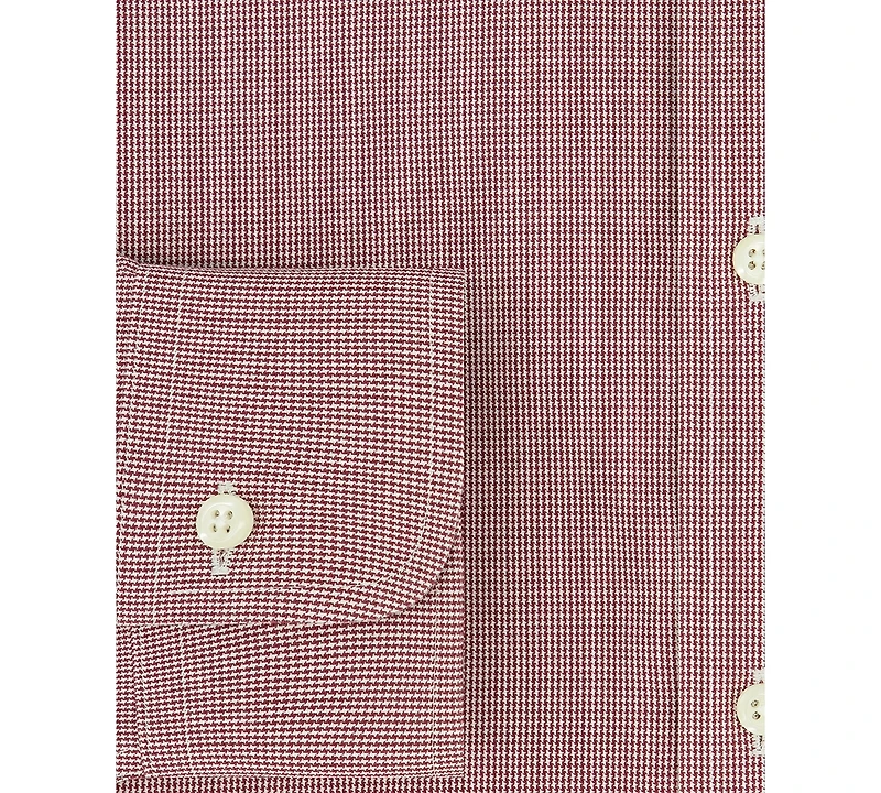 Brooks Brothers Men's Regular-Fit Spread Collar Micro-Houndstooth Dress Shirt