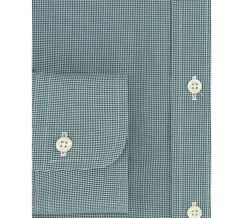 Brooks Brothers Men's Regular-Fit Spread Collar Micro-Houndstooth Dress Shirt