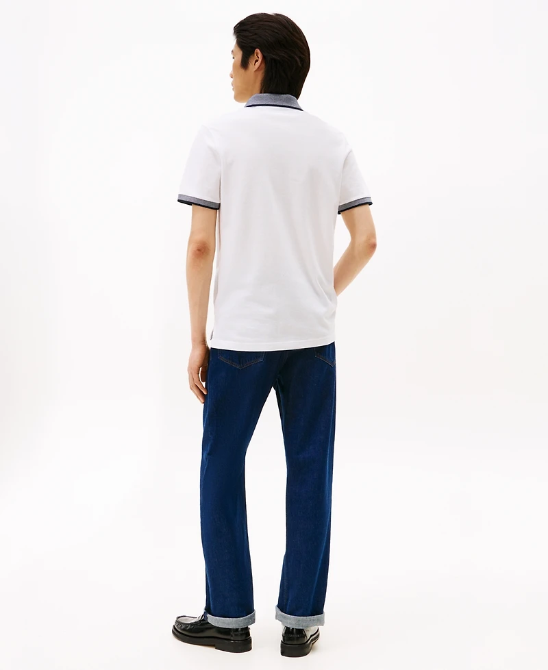 Tommy Hilfiger Men's Regular-Fit Tipped Linen Polo Shirt