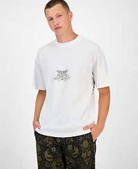 Hugo Boss Men's Duarms Oversized Short Sleeve Crewneck Graphic T-Shirt