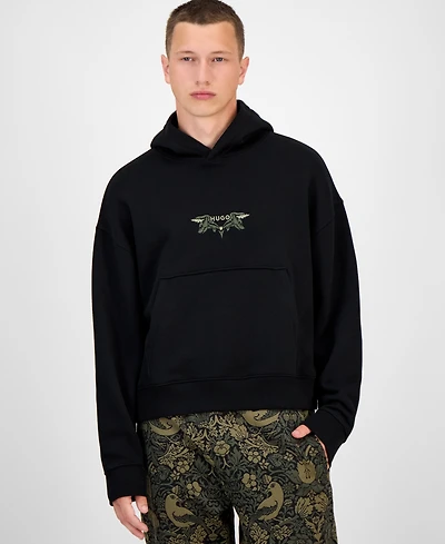 Hugo Boss Men's Dimstone Relaxed Fit Long Sleeve Embroidered Logo Hoodie