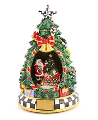 MacKenzie-Childs Courtly Check Christmas Tree Santa Musical Display