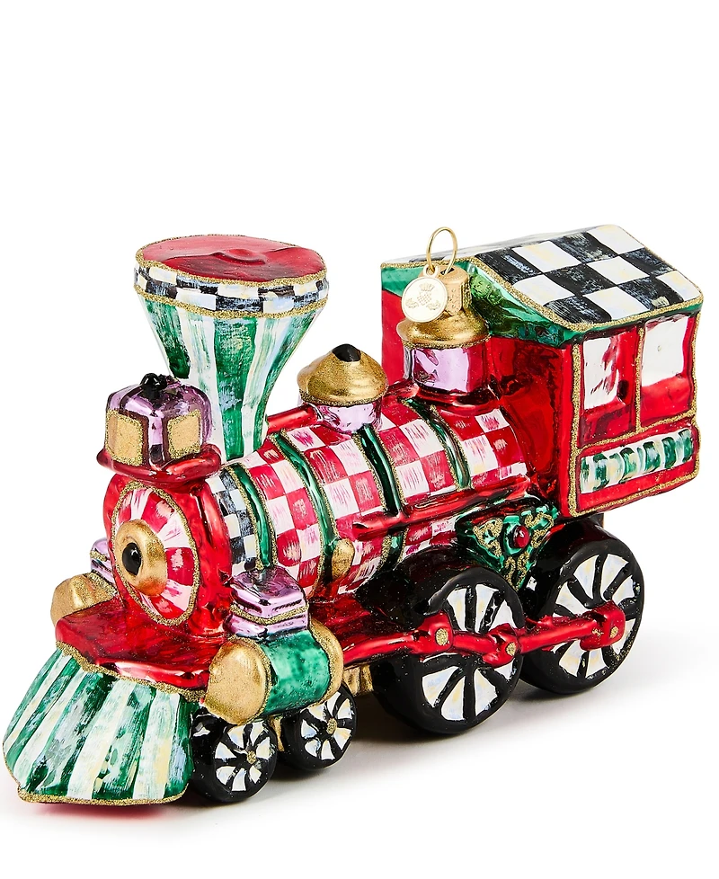 MacKenzie-Childs Courtly Check Train Ornament