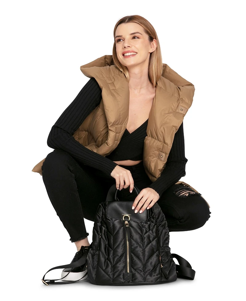 Belle & Bloom Women's Over My Head Hooded Puffer Vest