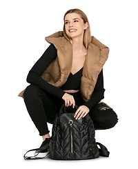 Belle & Bloom Women's Over My Head Hooded Puffer Vest