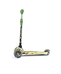 Lightweight and Adjustable Mini Kickboard Scooter with Led Light Wheel for Kids (Camo)