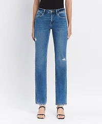Flying Monkey Women's Mid Rise Straight Jeans