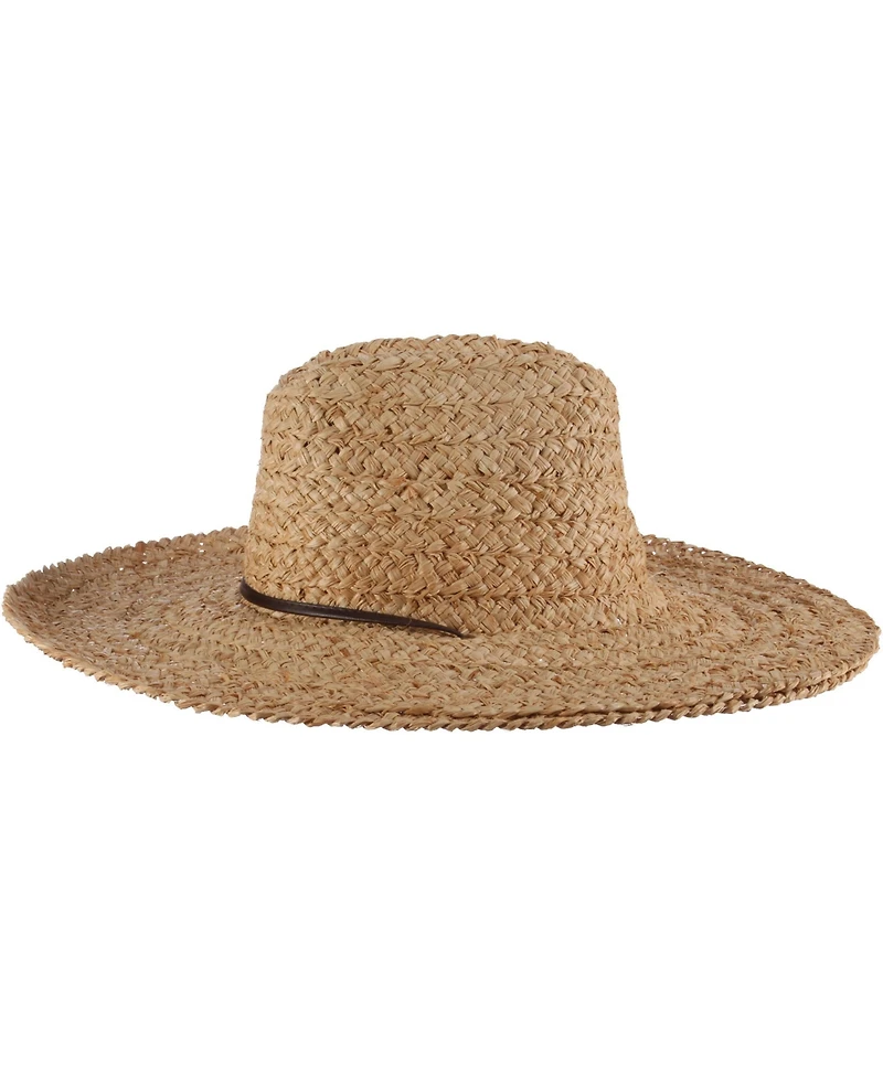 Dorfman Pacific Men's Raffia Lifeguard Chin Cord Hat
