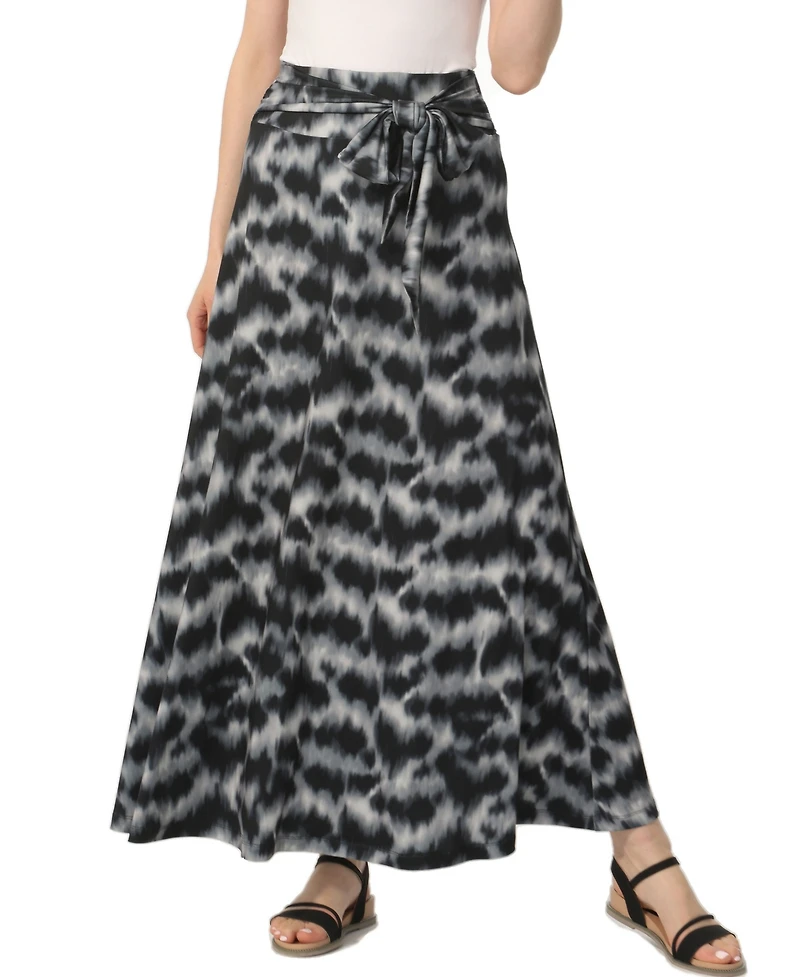 kimi + kai Women's Belted Pull On Maxi Skirt