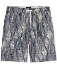 Scotch & Soda Men's Relaxed Fit Marble Print 7.5" Bermuda Shorts
