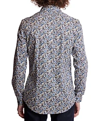 Paisley & Gray Men's Samuel Slim Fit Long Sleeve Floral Print Button-Front Shirt