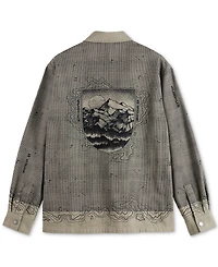 Scotch & Soda Men's Relaxed Fit Long Sleeve Graphic Overshirt