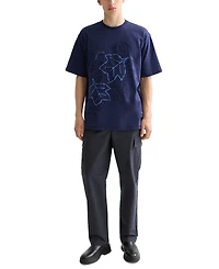 Scotch & Soda Men's Relaxed Fit Short Sleeve Embroidered T-Shirt