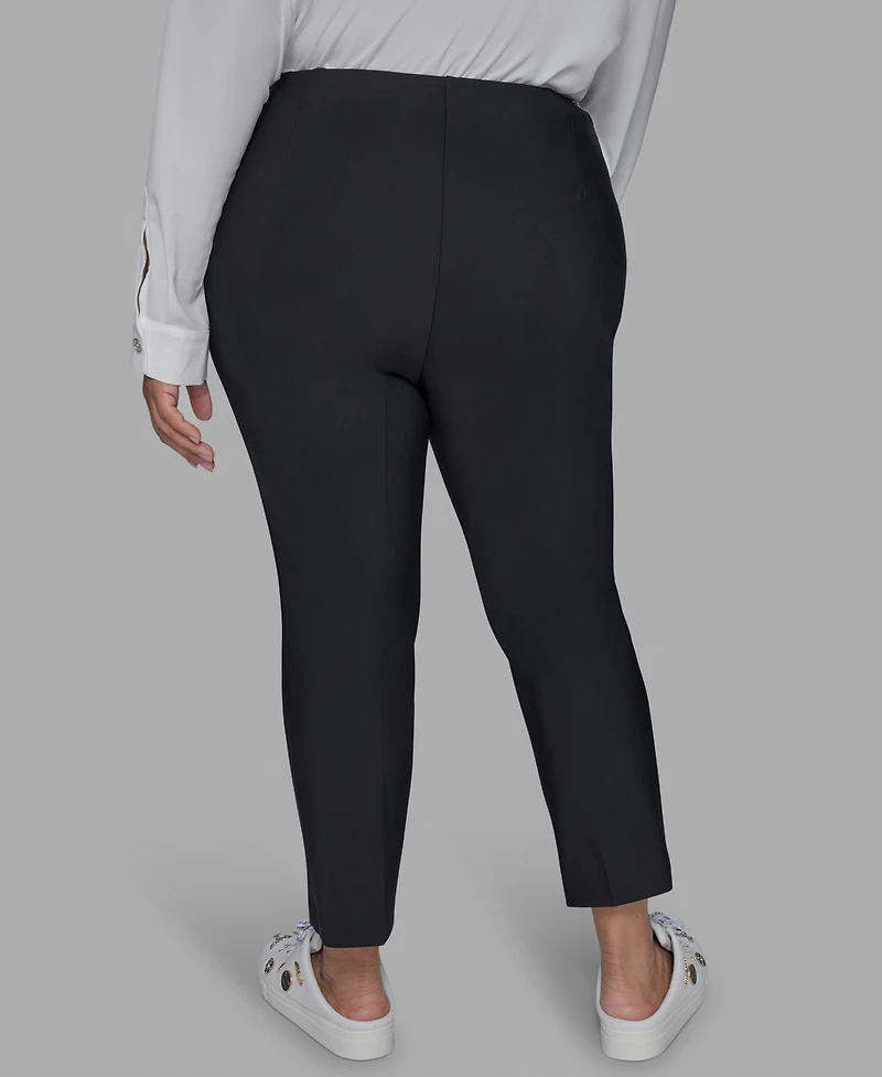 Karl Lagerfeld Paris Plus Zip-Pocket Slim Pants